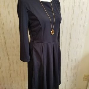 Merona Navy Blue Xavier Fit & Flare Dress Med NWT